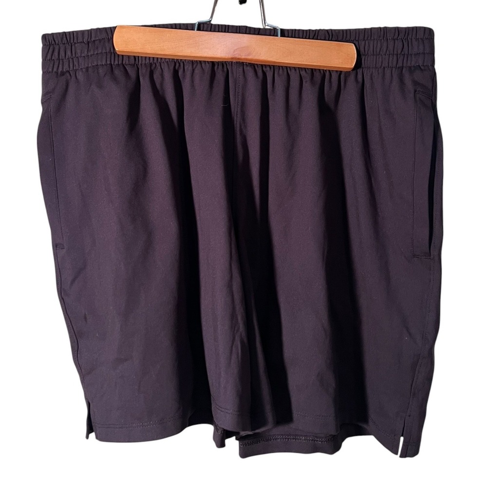 Hanes Moves Men's Size Large Athletic Sweatshorts Black Elastic Waist Pull On